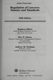 Cover of: Regulation of lawyers | Stephen Gillers
