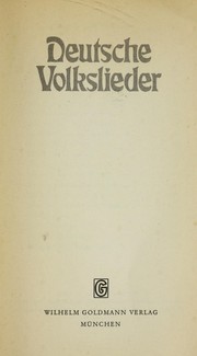 Cover of: Deutsche Volkslieder by 