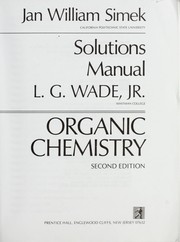 Cover of: Solutions manual by Jan William Simek