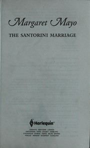 Cover of: The Santorini marriage