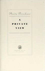 Cover of: A private view by Anita Brookner