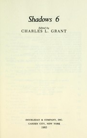 Cover of: Shadows 6 by Charles L. Grant