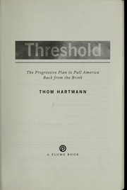 Cover of: Threshold | Thom Hartmann