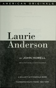 Cover of: Laurie Anderson | Howell, John