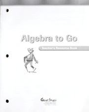 Cover of: Algebra to go: teacher's resource book