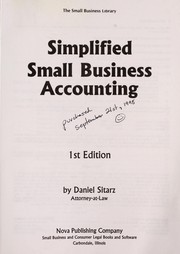 Cover of: Simplified small business accounting by Dan Sitarz