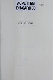 Cover of: This is how | 