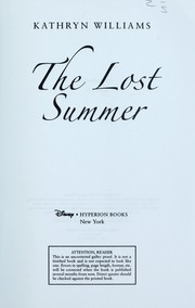 Cover of: The lost summer | Kathryn Williams