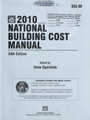 Cover of: 2010 national building cost manual by Dave Ogershok