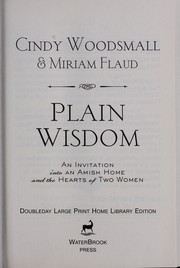 Cover of: Plain wisdom | Cindy Woodsmall