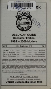 Cover of: Kelley blue book used car guide by Kelley Blue Book Co