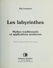 Cover of: Les labyrinthes by Sig Lonegren