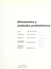 Cover of: Dinosaurios y animales prehisto ricos by Jean-Michel Mazin