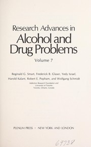 Cover of: Research Advances in Alcohol and Drug Problems | Reginald Smart