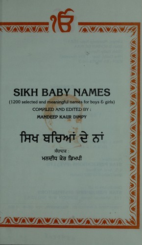Girl names sikh Sikh/Punjabi Baby