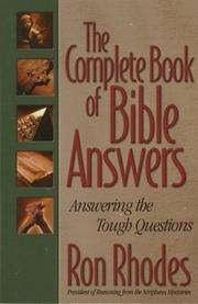 Cover of: The complete book of Bible answers by Ron Rhodes