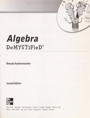 Cover of: Algebra demystified | Rhonda Huettenmueller
