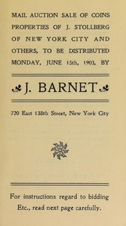 Cover of: Collection of J. Stollberg of New York city and others ... | Barnet, J.