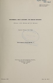 Cover of: Environmental impact assessment by editors, J.B.R. Whitney and V.W. Maclaren.