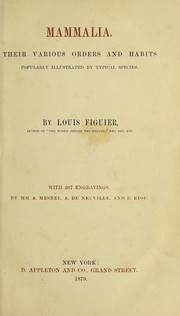 Cover of: Mammalia by Louis Figuier