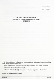 Cover of: Module III workbook | Alberta Personnel Administration. Personnel Planning and Career Development