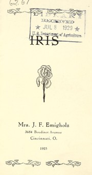 Cover of: Iris: 1925 [catalog]