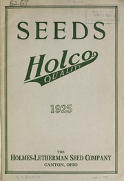 Cover of: Seeds Holco quality 1925