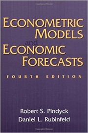 Cover of: Econometric models and economic forecasts by 