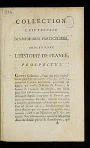 Cover of: Collection universelle des me moires particuliers, concernant l'histoire de France by 