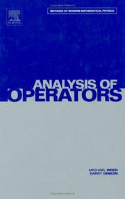 Cover of: Methods of Modern Mathematical Physics: IV Analysis of Operators (Methods of Modern Mathematical Physics)