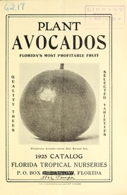 Cover of: Plant avocados, Florida