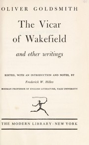 Cover of: The vicar of Wakefield, and other writings. | Oliver Goldsmith