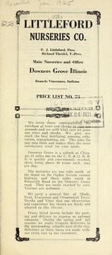 Cover of: Price list no. 73 | Littleford Nurseries Co