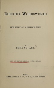 Cover of: Dorothy Wordsworth | Edmund Lee