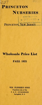 Cover of: Fall 1925 | Princeton Nurseries