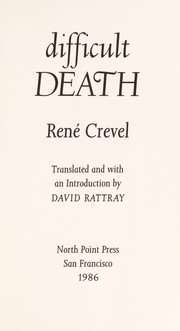 Cover of: Difficult death