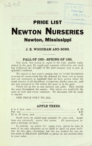 Cover of: Price list | Newton Nurseries