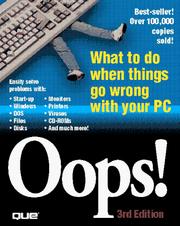 Cover of: Oops! the PC problem solver anybody can use