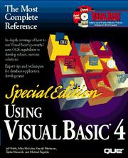Cover of: Using Visual Basic 4 by Jeff Webb, Mike McKelvy, Ronald R. Marthinsen