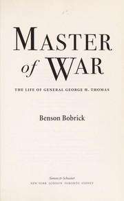 Cover of: Master of war by Benson Bobrick