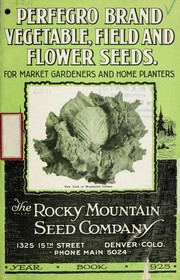 Cover of: Year book 1925 | Rocky Mountain Seed Company
