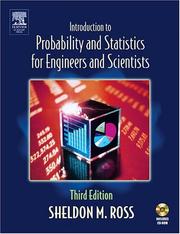 Cover of: Introduction to probability and statistics for engineers and scientists by Sheldon M. Ross