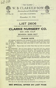 Cover of: List 2606 | W.B. Clarke (Firm)