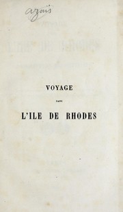 Cover of: Voyage dans l'île de Rhodes et description de cette île