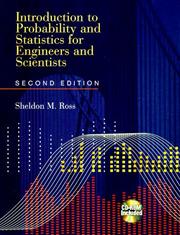 Cover of: Introduction to probability and statistics for engineers and scientists by Sheldon M. Ross