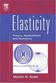 Cover of: Elasticity by Martin H. Sadd