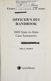 Officer's DUI handbook by John B. Kwasnoski