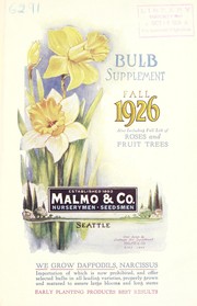 Cover of: Bulb supplement: fall 1926 : also including full list of roses and fruit trees