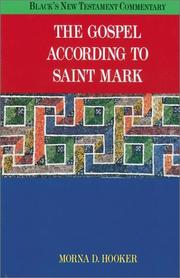 Cover of: The Gospel according to St. Mark by Morna Dorothy Hooker