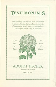 Cover of: Testimonials | Adolph Fischer (Firm)
